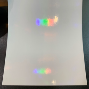 Overall Transparent Self Adhesive Holographic Film Roll for Packaging Decoration Printing Crafts Gift Wrapping Iridescent Film - Product Image 3