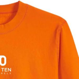 เสื้อสเวตเชิ้ตคอกลมคลาสสิกสำหรับผู้ชาย สีส้ม ผ้าฝ้ายพรีเมียม แขนยาว สวมใส่สบาย เหมาะสำหรับทุกวัน สไตล์สตรีทแวร์ - Product Image 4