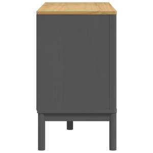 Grande commode en bois de pin massif gris - Product Image 6