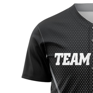 Camiseta de Béisbol Personalizada para Hombre, Negra, con Botones, Transpirable, Uniforme Deportivo para Equipos, Ropa Deportiva para Entrenamiento - Product Image 4