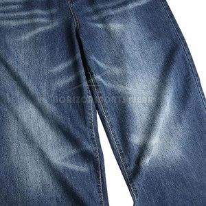 High Street Fashion <b>Elastic</b> <b>Waist</b> Casual Baggy <b>Jeans</b> <b>for</b> <b>Men</b> Comfortable Soft Touch Breathable Eco-Friendly 100% Cotton Straight - Product Image 6