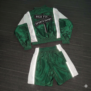 Ensemble de shorts de sport décontractés pour femmes, veste à manches longues avec fermeture éclair et shorts, ensemble deux pièces de couleur unie - Product Image 4