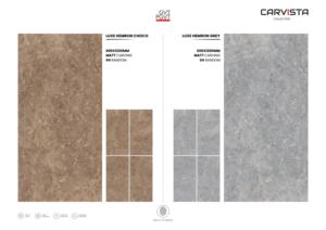 Carreaux de porcelaine de luxe à effet mat, grand format 600x1200, pour sols et murs, salon, cuisine, salle de bain et intérieur. - Product Image 6