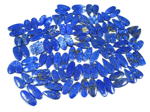 High Quality Natural Lapis Lazuli Blue Gemstone Pair for <b>Earrings</b> Pendant Jewelry Making Handmade Matched Pair - Product Image 2