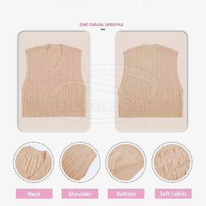 Dernier style Gilet court en tricot décontracté pour femmes Gilet court en tricot confortable au meilleur prix pour femmes - Product Image 2