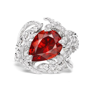 <b>925</b> Sterling <b>Silver</b> Garnet Zircon <b>Ring</b> Oval Cut Gemstone Floral Claw Set Women Jewelry for Wedding Party - Product Image 2