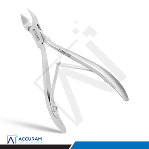Cortauñas Profesional Accuram para Cutículas, Forma de Luna, Acero Inoxidable, Precisión, para Manicura y Pedicura - Product Image 1