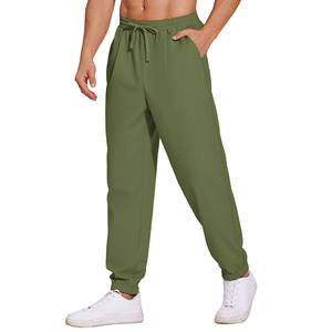 Pantalones Deportivos Transpirables para Hombre, Pantalones de Felpa de 350 g/m², Corte Holgado, Temporada de Verano, Algodón/Poliéster - Product Image 2