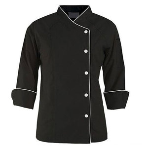 Veste de chef moderne ajustée unisexe avec fermeture boutonnée pour les professionnels de la restauration - Product Image 1