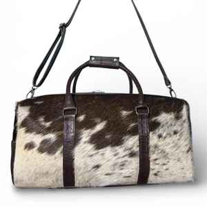 Bolsa de Viaje de Cuero Genuino de Alta Calidad con Cierre de Cremallera, Ligera, Gran Capacidad, Precio de Fábrica LHODB-0068 - Product Image 1