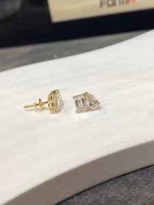 Pendientes Elegantes de Perlas, Esmeraldas y Diamantes de Primera Calidad, Cultivados en Laboratorio, Certificados por IGI, Color D E F, Claridad VVS VS, Oro, Oro Rosa, Oro Blanco, Plata - Product Image 5