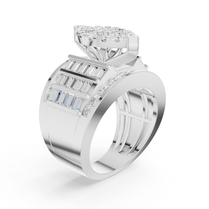 Anillo de Compromiso para Mujer Aurum Diam AURG-131 con Diamante Sintético Cultivado en Laboratorio, Corte Brillante, Color E, Certificado EGL, Plata 925, Lujoso - Product Image 2