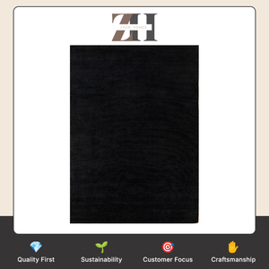 Tapis rectangulaire fait main en laine et viscose, tissé à la main, tapis de sol texturé doux de qualité supérieure, tapis décoratif pour la maison - Product Image 6