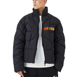Chaqueta acolchada de alta calidad OEM, estilo streetwear, talla grande, tipo Trapstar, transpirable, clásica, unisex, para invierno. - Product Image 1