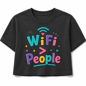 เสื้อครอปท็อปผู้หญิง แขนสั้น คอกลม ผ้าเจอร์ซีย์คอตตอน 100% ระบายอากาศได้ดี สวมใส่สบายๆ สำหรับฤดูใบไม้ผลิ น้ำหนัก 180 กรัม - Product Image 1