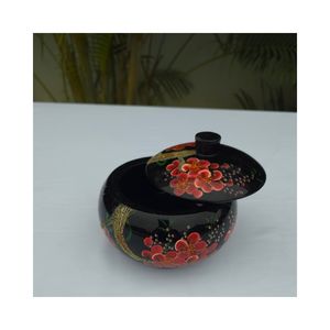 High Quality Handicraft Products Wholesale Customized Pattern Lacquer Round Big Box <b>Lacquerware</b> Box From Vietnam Manufacturer - Product Image 3