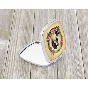 Women Girls' Compact English Springer Spaniel Flowers Folding Handheld <b>Makeup</b> <b>Mirror</b> Pocket Decorative Travel <b>Makeup</b> <b>Mirror</b> - Product Image 2