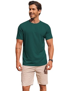 Camiseta de Verano para Hombre, Cuello Redondo, Manga Corta, Algodón y Elastano, Corte Regular, Ecológica, Transpirable, de Secado Rápido, Informal, Precio de Fábrica - Product Image 6