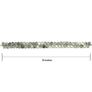 Natural <b>Green</b> Rutile Faceted Pear Shape 8 Inch 5.5x6.5 to 7x9 mm Gemstone Material <b>Beads</b> Strand Used In Jewelry making - Product Image 3