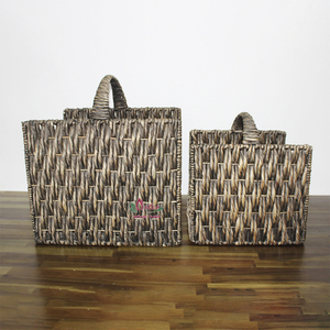 Eco-Friendly Handmade Seagrass <b>Wicker</b> Log <b>Storage</b> <b>Basket</b>, Natural Crafts For Kitchen & Living Room - Product Image 4