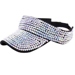 Sombreros de Sol de Verano, Nueva Moda, Color Sólido, Visera Ajustable, Protección Solar Deportiva, Sombreros con Visera de Diamantes de Imitación - Product Image 5