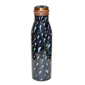 Bouteille d'eau en cuivre à motif ciel étoilé bleu clair avec couvercle en cuivre, portable, pour cadeaux promotionnels - Product Image 1