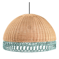 Luminaire suspendu en jute et rotin naturel, charme rustique, lampe de plafond tissée à la main pour les intérieurs de style farmhouse, bohème et vintage