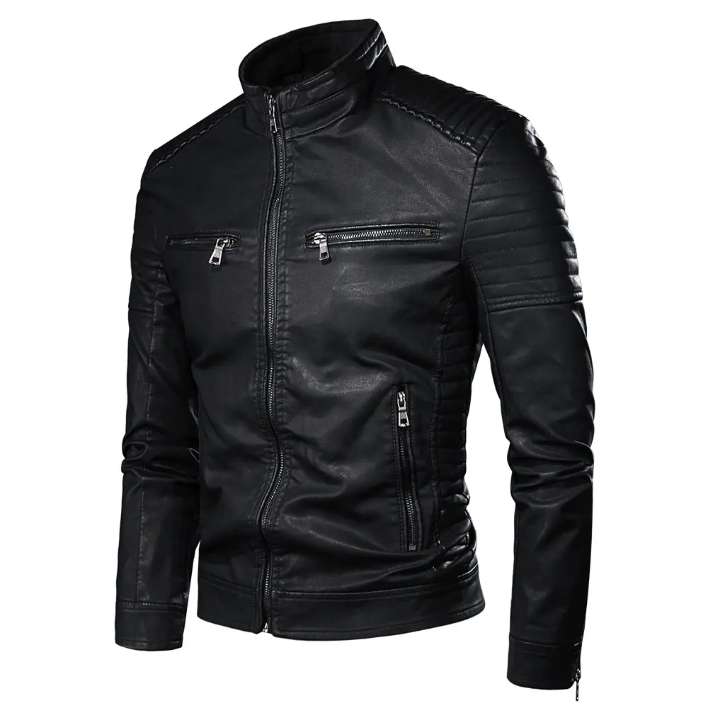 New Mens Custom Men's Leather Jacket High Quality Black Leather Jacket Reasonable Price Cheap Price Comfortable Leather Jacket