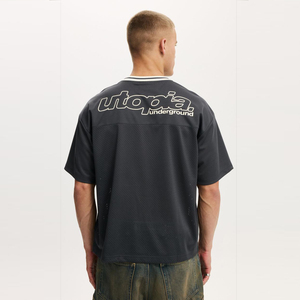 Camisetas de Verano para Hombre, Estilo Hip Hop, Cuello en V, 100% Poliéster, de Alta Calidad, Secado Rápido, Transpirables, Color Sólido, con OEM - Product Image 3