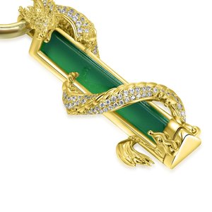 Pendentif Breloque en Argent Sterling 925 Plaqué Or avec Moissanite, Bijou Hip Hop Ice, Accessoire de Mode Luxe Scintillant pour Fête et Cadeau - Product Image 2