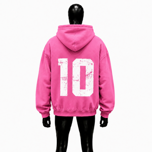Sudadera con capucha rosa para hombre, de forro polar, con cremallera, corte regular, color liso, manga larga, diseño con bolsillos, para otoño, estilo urbano oversize - Product Image 2