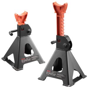 Cavalletti per auto in acciaio resistente da 3 tonnellate (6.600 libbre) con altezza regolabile da 10.8-16.3 e blocco automatico - Product Image 1