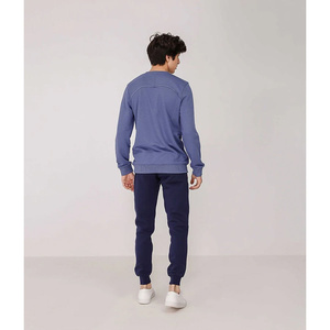 Conjunto Deportivo de Invierno para Hombre con Ribete en Contraste, Chaqueta con Cuello Alto y Pantalones Jogger de Fibra de Bambú, Ropa Deportiva Informal para Correr, Fitness y Uso Urbano - Product Image 5