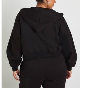 Conjunto Deportivo de 2 Piezas para Mujer, Invierno 2026, Informal, para Correr, Talla Grande, Chaqueta con Cremallera y Capucha de Poliéster - Product Image 2