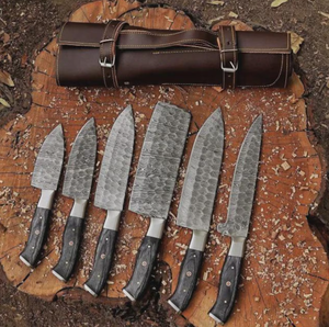 LEGACY BLADES Juego de Cuchillos de Cocina Profesionales de 5 Piezas, Acero de Damasco de 67 Capas, Ambidiestros, Cuchillos de Chef Afilados como una Navaja, Sostenibles - Product Image 1