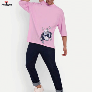 T-shirts personnalisés streetwear pour hommes 100% coton, coupe ample, sérigraphiés, respirants, vente chaude - Product Image 3