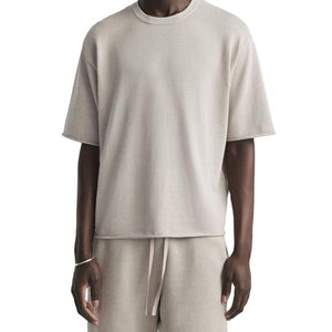 Conjunto de Camiseta y Pantalones Cortos de Verano para Hombre, Estilo Casual, con Estampado DTG, Lavado Ácido, Efecto Rasgado y Desgastado, Personalizado - Product Image 5