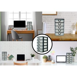 Cassettiera in Plastica Resistente con 5 Cassetti per Organizzazione Personale e Accessori per Cucito, Arti e Mestieri - Product Image 2