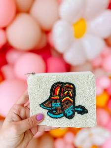 Decorative Beaded Coin Purse Handmade Storage Pouch for Cash Coins and Cards At Best Price - Product Image 2