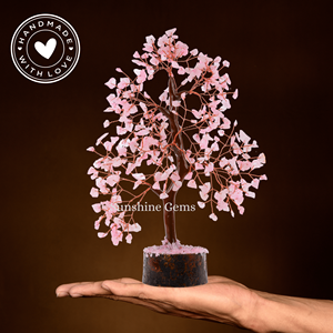 Arbre en cristal de quartz rose naturel de haute qualité, sculpté avec fil de cuivre, style ange, pour la guérison des chakras, le Feng Shui, l'attraction amoureuse et la vitalité - Product Image 2