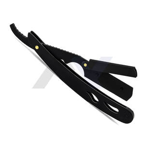 Rasoirs à barbe Swing Lock pour hommes, rasoirs à lame fixe pour le visage, manche en métal, haute qualité, rasoirs manuels classiques à lame droite pour la barbe - Product Image 3