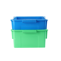 Boîte de rangement empilable pour usage domestique, impression sérigraphique, emballage alimentaire, logo personnalisé accepté, rectangle vert en plastique PP