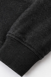 Sweat-shirt à col rond pour homme, personnalisé OEM, à blocs de couleur, manches longues, pull en molleton de coton à rayures rouges et blanches, logo personnalisé - Product Image 4
