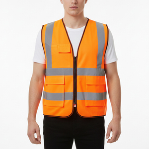 Mens High Visibility Reflective Vest Durable Safety Apparel Breathable Comfort For Industrial Outdoor Work Environments - Product Image 1