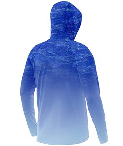 Chemises de pêche UPF 50+ respirantes en polyester pour hommes, à capuche avec masque intégré, pour une performance optimale - Product Image 2