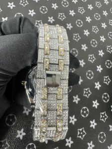 Reloj de Lujo de Alta Calidad con Moissanita VVS Personalizado, Estilo Hip-Hop con Diamantes, Oro Rosa, Automático y Mecánico - Product Image 4