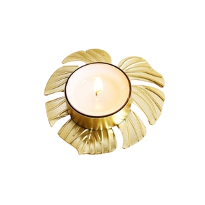 Support de bougie lune en métal doré nordique, vente en gros, support minimaliste pour bougie chauffe-plat, centre de table de mariage de luxe, décoration intérieure - Product Image 5