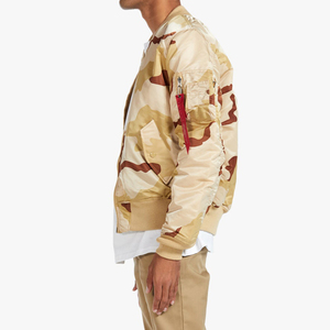 Blouson aviateur en nylon 100% polyester de haute qualité pour homme, brodé, matelassé, doublé, épais, en satin matelassé pour l'hiver - Product Image 2