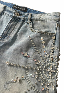 Shorts con Pedrería, Shorts de Algodón Premium para Streetwear, Servicio OEM, Logotipo Personalizado, Marca Privada, Proveedor Mayorista de Exportación - Product Image 6
