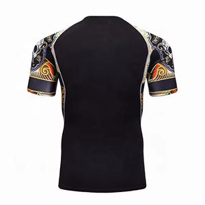 Nouveau design 2026 – Rashguard pour homme en tissu personnalisé, manches courtes, respirant - Product Image 3